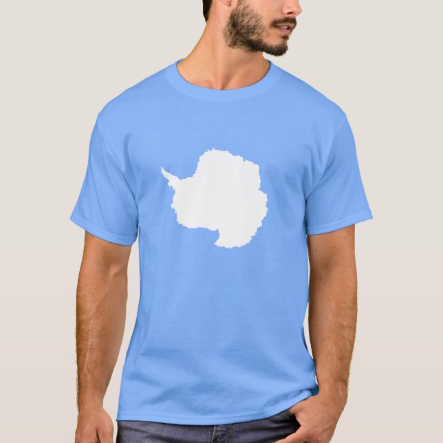 Graham Bartram Antarctica flagga blue white Tee Shirt (Framsida)