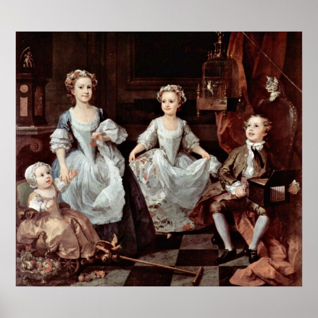 Graham children(porträtt) av William Hogarth Poster (Framsidan)