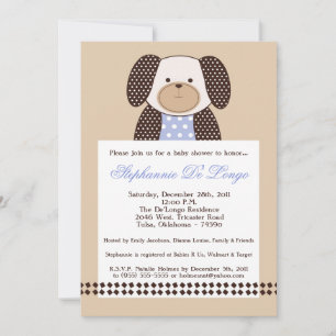 Graham Crackers Boy Blue Baby Shower-inbjudan Inbjudningar