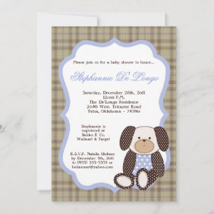 Graham Crackers Boy Blue Baby Shower-inbjudan Inbjudningar