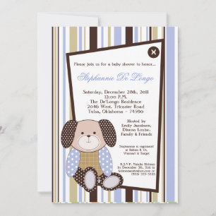 Graham Crackers Boy Blue Baby Shower-inbjudan Inbjudningar