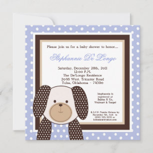 Graham Crackers Boy Blue Baby Shower-inbjudan Inbjudningar