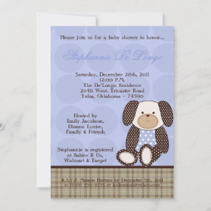 Graham Crackers Boy Blue Baby Shower-inbjudan Inbjudningar