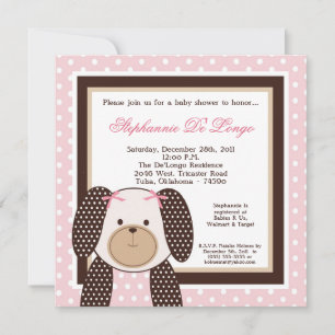 Graham Crackers Girl Rosa Baby Shower-inbjudan Inbjudningar