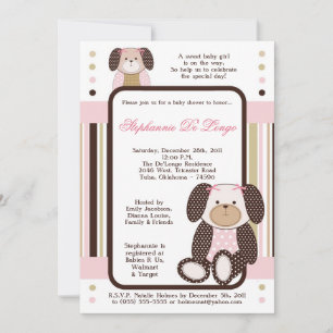 Graham Crackers Girl Rosa Baby Shower-inbjudan Inbjudningar