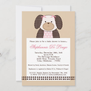 Graham Crackers Girl Rosa Baby Shower-inbjudan Inbjudningar