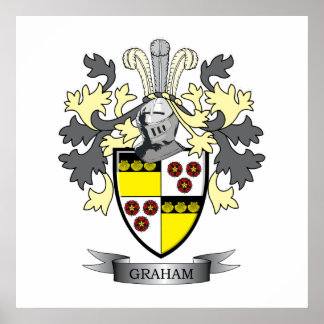 Graham Family Crest Jackar om Arm Poster