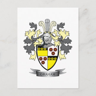 Graham Family Crest Jackar om Arm Vykort