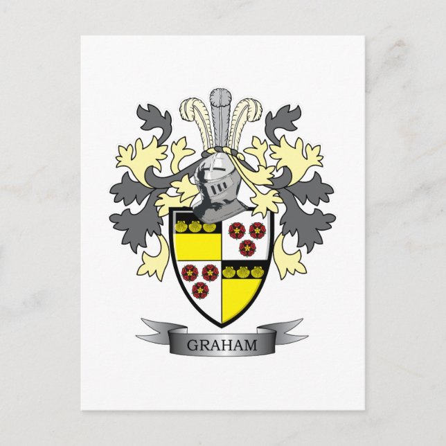 Graham Family Crest Jackar om Arm Vykort (Framsida)