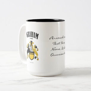Graham Family Crest, Translation & Meaning Två-Tonad Mugg