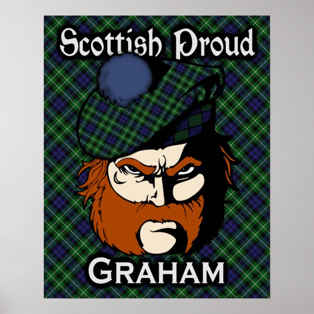 Graham-klanens skotska tartan-affisch poster (Framsidan)