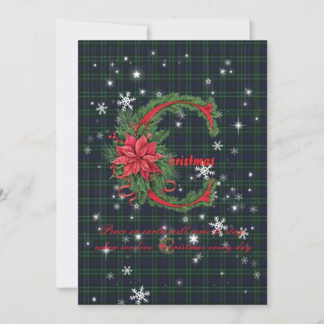 Graham Monteith Modern skotsk Tartan jul Julkort (Framsida)