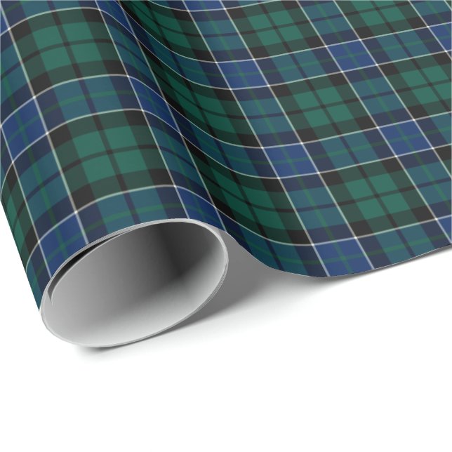 Graham of Montrose Klan Tartan Presentpapper (Rullad Hörn)