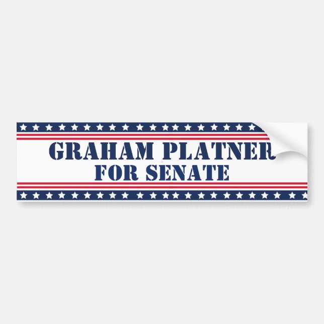 Graham Platnor för senaten Bildekal (Framsidan)