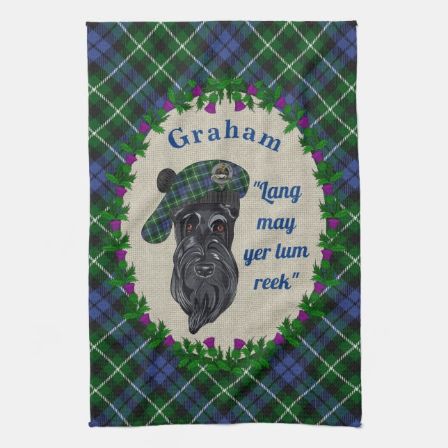 Graham Scottie Hund Kitchen Towel Kökshandduk (Vertikal)