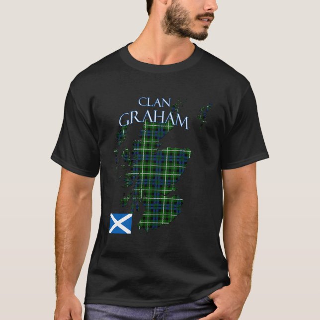 Graham Scottish Klan Tan Scotland T Shirt (Framsida)