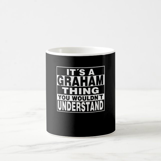 GRAHAM Surname Personlig Gift Kaffemugg (Center)