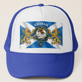 Graham Tartan Clan Märke Skotsk Trucker Hatt Keps