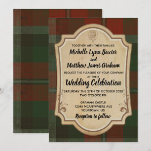 Graham Tartan Wedbjudande Inbjudningar
