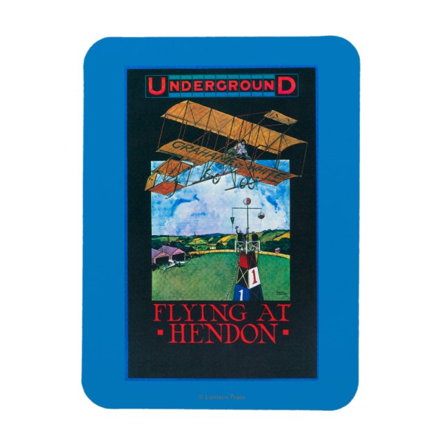 Grahame-White och Flygplan över flygplatsens Poste Magnet (Vertikal)