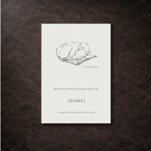 Gråhund - Anpassad Ex libris bokmärke