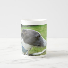 Gråhund benporcelain mugg 3 benporslin mugg