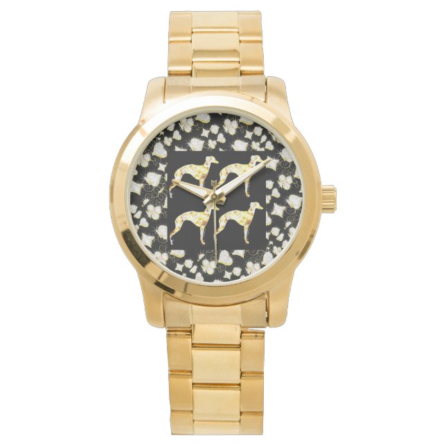 GRÅHUND BLING ARMBANDSUR (Framsida)