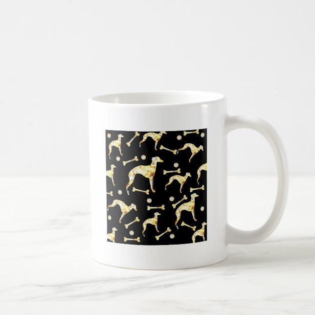 GRÅHUND BLING KAFFEMUGG (Höger)