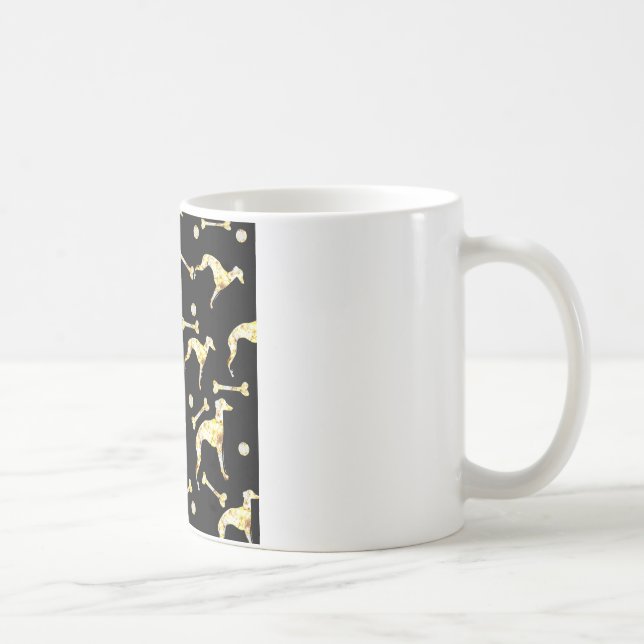 GRÅHUND BLING KAFFEMUGG (Höger)