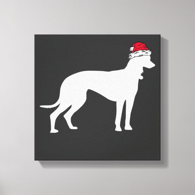 Gråhund Jul Essential T-Shirt Canvastryck (Framsida)