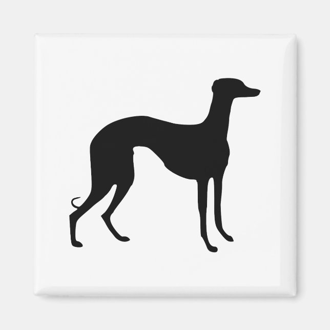 Gråhundssilhuett Magnet (Framsidan)