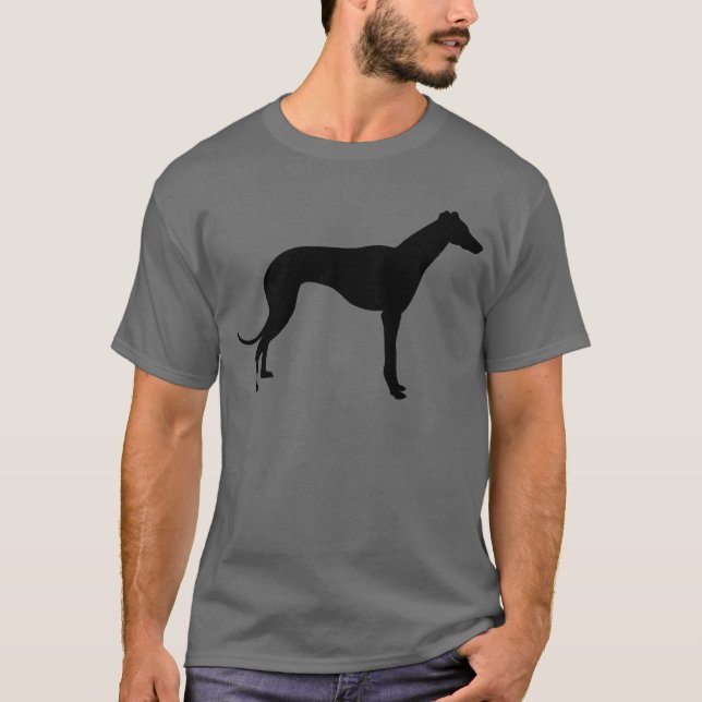 Gråhundssilhuett T-shirt (Framsida)