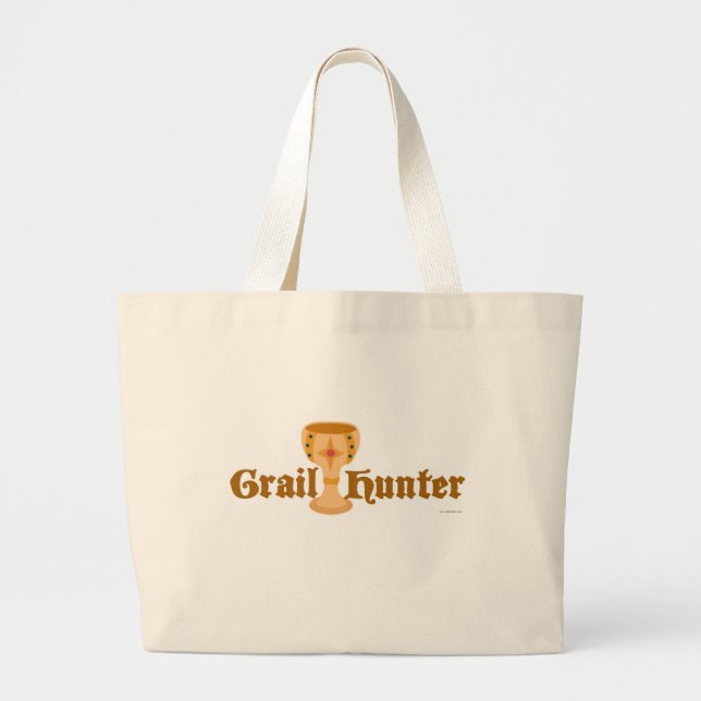 Grail Hunter Roligt Collector Motto Art Slogan Jumbo Tygkasse (Framsidan)