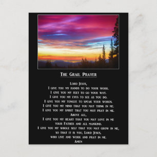 Grail Prayer Vykort