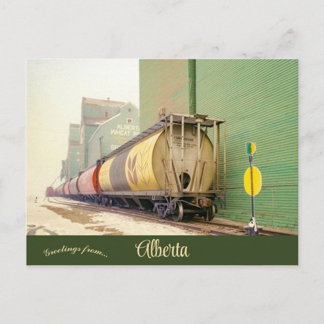 Grain Cars in Spirit River Alberta Kanada Vykort (Framsida)