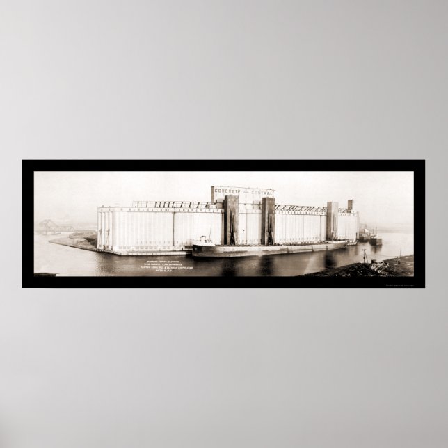 Grain Elevator Buffalo Photo 1919 Poster (Framsidan)