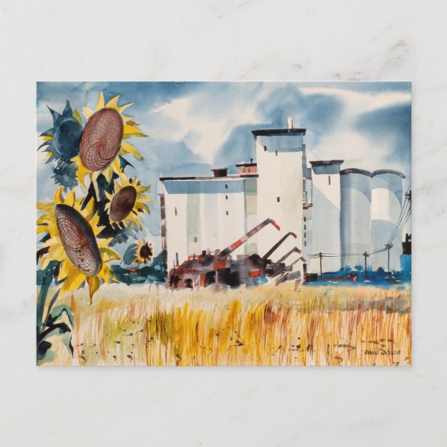 Grain Elevator, Kansas | Robert Johnson Vykort (Framsida)