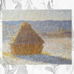 Grainstack i morgon, Snö-effekt av Claude Monet Pussel<br><div class="desc">Grainstack i morgon, Snö Effect (1891) av Claude Monet är en vintage-bra-konstmålning. En vinterscen med en höstack i ett jordbruksvete i fält som kastar en skugga över snö. Om konstnären: Claude Monet (1840-1926) var en av grundarna av den Fransk målningsrörelsen och de flesta av hans målningar var "en plein luft"...</div>