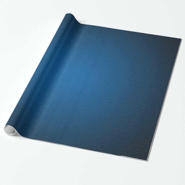 Grainy Blue-Black Vignette Presentpapper (Utrullad)