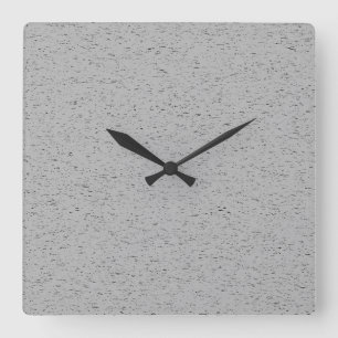 Grainy Plain Grått Färg Design Fyrkantig Klocka