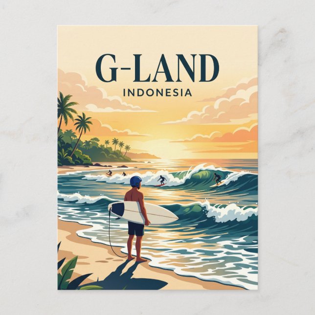 Grajagan Bay Indonesien Vykort (Framsida)