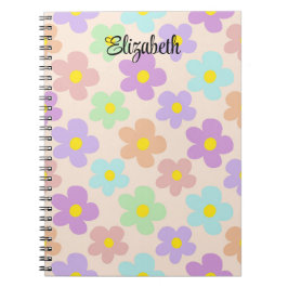 Gråjournalföring av daisy med flera färger anteckningsbok