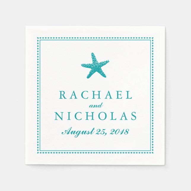 Graktsam stjärnfisk | BRÖLLOP Pappersservett (Framsidan)