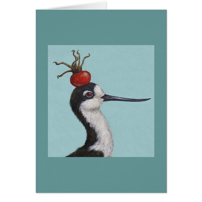 Gräl det svart hånglade styltakortet hälsningskort (Framsidan)