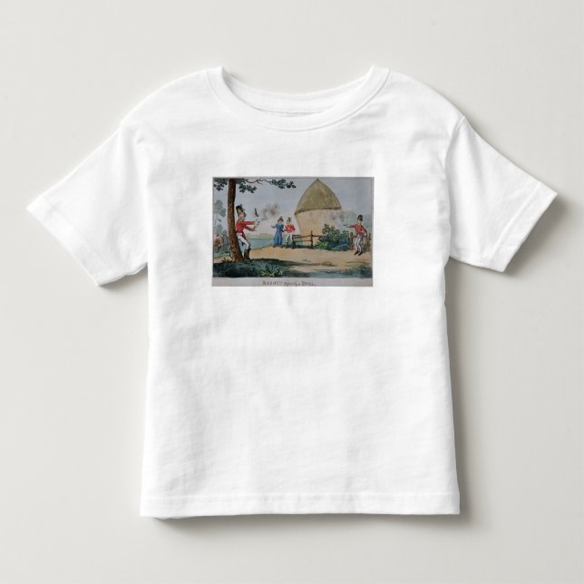 Gräl som slåss en duell tee shirt (Framsida)