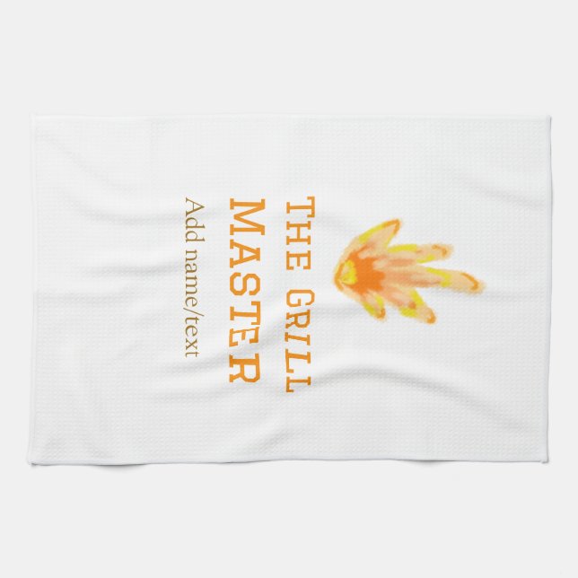 Grålkastaren lägger till namn text som kokar bäst  kökshandduk (Horisontell)