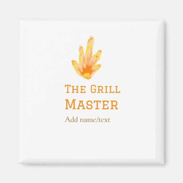 Grålkastaren lägger till namn text som kokar bäst  magnet (Framsidan)