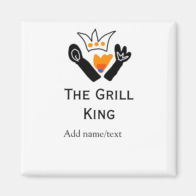 Grålkastaren lägger till namn text som kokar bäst  magnet (Framsidan)