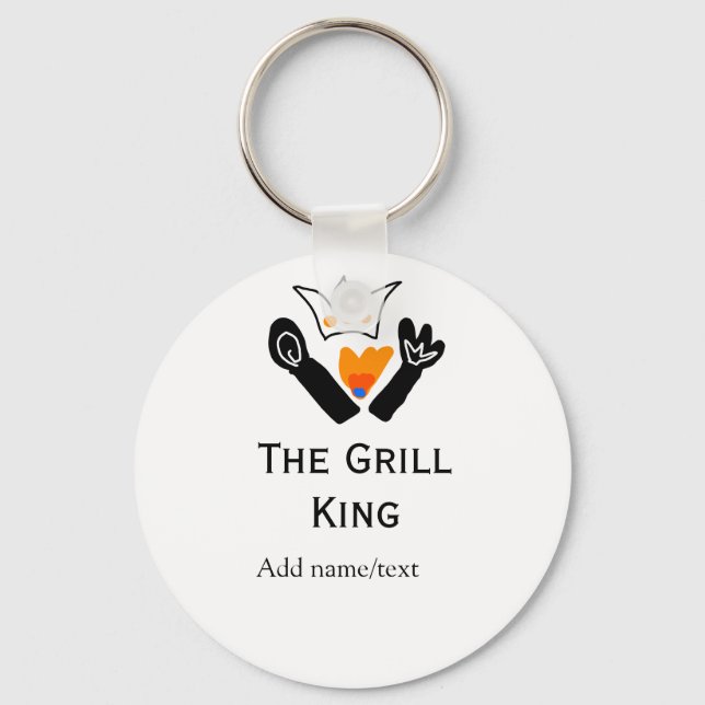 Grålkastaren lägger till namn text som kokar bäst  nyckelring (Framsida)