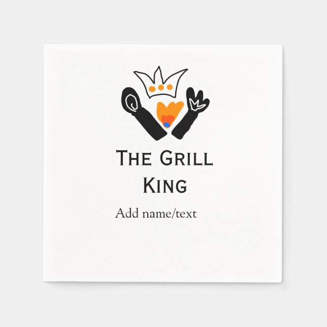 Grålkastaren lägger till namn text som kokar bäst  pappersservett (Framsidan)